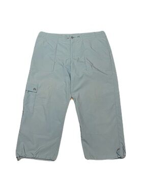 Patagonia Curvy Retro Hiking Cargo Capri Pants in Aqua Sea Green Women’s size 14